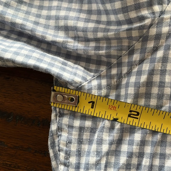 Faherty Men’s blue/white gingham Button Down Shirt soft Cotton size L - Picture 7 of 8